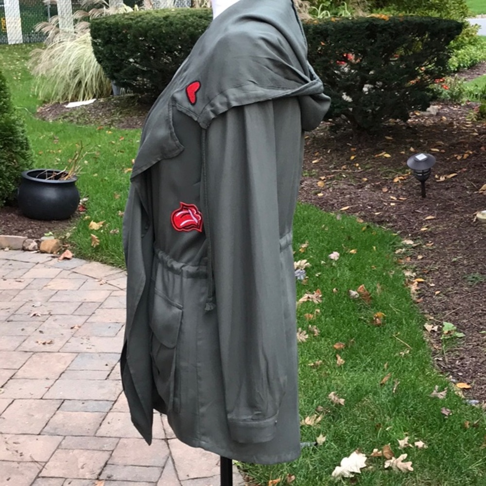 Last 1 ⬇️ 🆑 Army Green Utility Jacket w/Patches - Picture 3 of 5